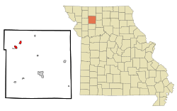 Location of Pattonsburg, Missouri