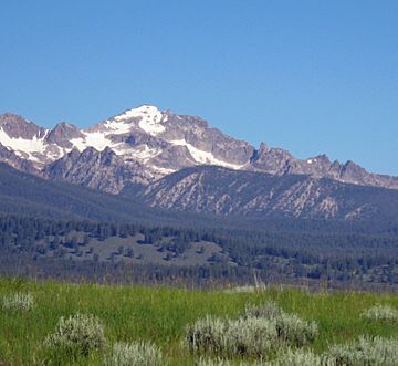 A photo of Decker Peak viewed from the southeast