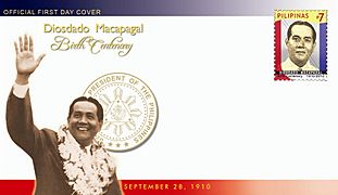 Diosdado Macapagal 2010 stamp of the Philippines