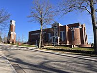 ECSU clock tower and library, 2022-4-12
