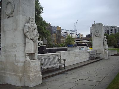 Entrance to the 'Tower Hill Memorial' in London.