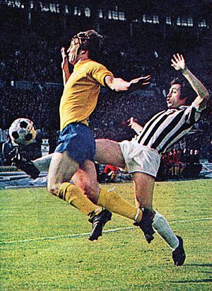 European Cup 1972-73 - Juventus v Derby County - Colin Todd and Franco Causio