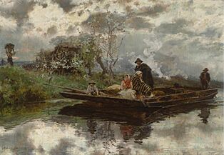 Francisco Pradilla y Ortiz - Niebla de primavera en Italia
