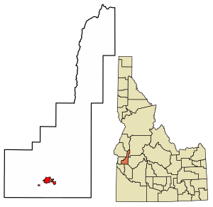 Location of Emmett in Gem County, Idaho.