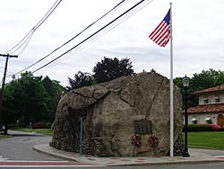 Glen Rock's eponymous boulder is located on the intersection of Rock Road and Doremus Avenue.