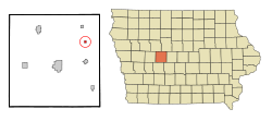 Location of Dana, Iowa