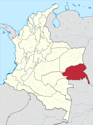 Guainía shown in red