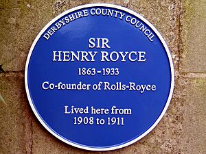 Henry Royces' Blue plaque in Quarndon