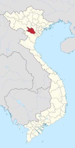 Location of Hòa Bình within Vietnam