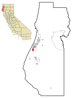 Location in Humboldt County and the state of California