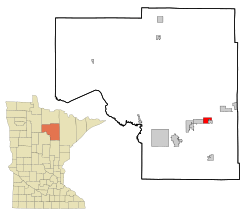 Location of the city of Marblewithin Itasca County, Minnesota