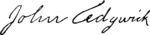 John Sedgwick signature.svg