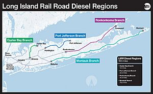 LIRR Diesel Regions Map