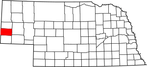 Map of Nebraska highlighting Banner County