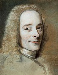 Maurice Quentin de La Tour, portrait de Voltaire (1735) avec agrandissement