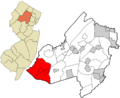Morris County New Jersey incorporated and unincorporated areas Washington Township highlighted