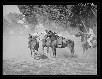 Mounted potato race 1941 Vale Oregon - 1