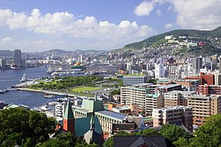 Nagasaki City View from Glover Garden, Nagasaki 2014