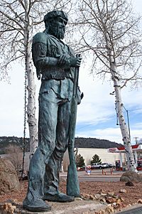 Old Bill Williams statue in Williams Arizona