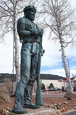 Old Bill Williams statue in Williams Arizona
