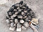 Heating of stones