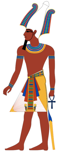 Pharaoh with Atef crown