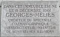 Plaque Georges Méliès, 29 boulevard Saint-Martin, Paris 3