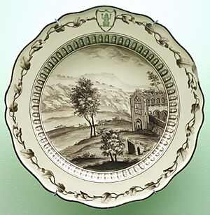 Plate from La Grenouilliere (Frog Marsh) service for Catherine II of Russia - Wedgwood, 1774, creamware - Brooklyn Museum - DSC08997