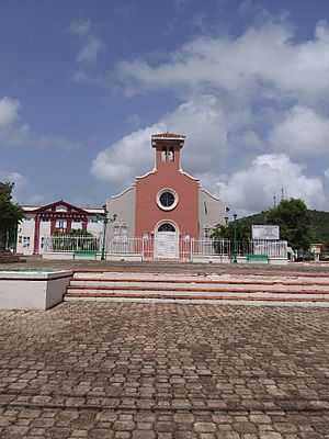 Plaza and church in Ceiba barrio-pueblo