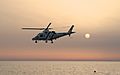Police helicopter at sunset (Unsplash)