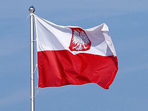Polish flag with coat of arms
