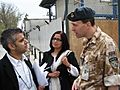 Sadiq Khan and Yasmin Qureshi talk to British troops in Kabul (2473583886)