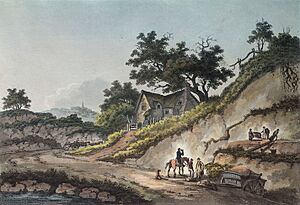 Sand Pits. View near Harrow on the Hill Middlesex by Francis Jukes