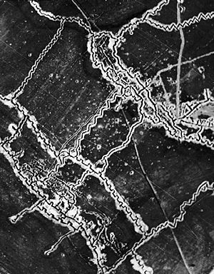 Schwaben Redoubt aerial photograph 10-05-1916 IWM HU 91107