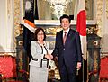 Shinzo Abe and Hilda Heine at the Enthronement of Naruhito (1)