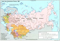 Soviet Union Administrative Divisions 1989