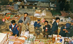 Sweet market, Lhasa, 1993