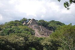 A pyramid on the 5th terrace of the Acropolis at Toniná.