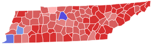 Tennessee Senate Election Results by County, 2018.svg