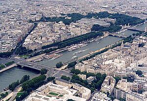 The Seine as seen from the Eiffel Tower, June 2002