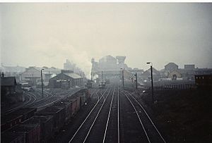 The railway yards at Ashington colliery. - geograph.org.uk - 292486