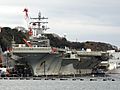 USS Ronald Reagan in port at Yokosuka