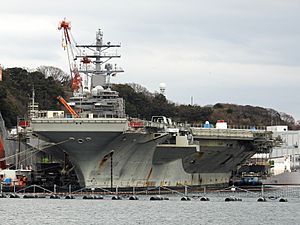 USS Ronald Reagan in port at Yokosuka