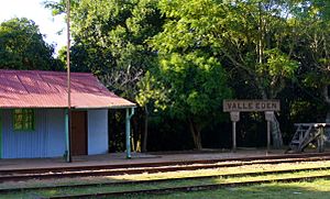 Train station at Valle Edén