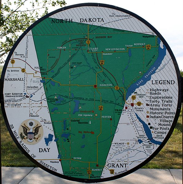 Wahpeton-Sisseton map sign