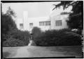 West elevation - Walter Luther Dodge House, 950 North Kings Road, West Hollywood District, Los Angeles, Los Angeles County, CA HABS CAL,19-LOSAN,27-3