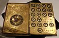 16th century French cypher machine in the shape of a book with arms of Henri II