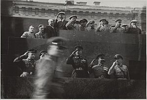 19360501-military parade moscov tribune stalin tukhachevsky gamarnik voroshilov et al