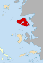 Lesbos within the North Aegean