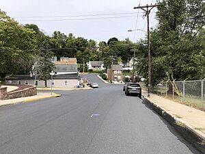 2022-09-30 12 15 20 View northwest along East Street between Sixth Street and Seventh Street in West Easton, Northampton County, Pennsylvania